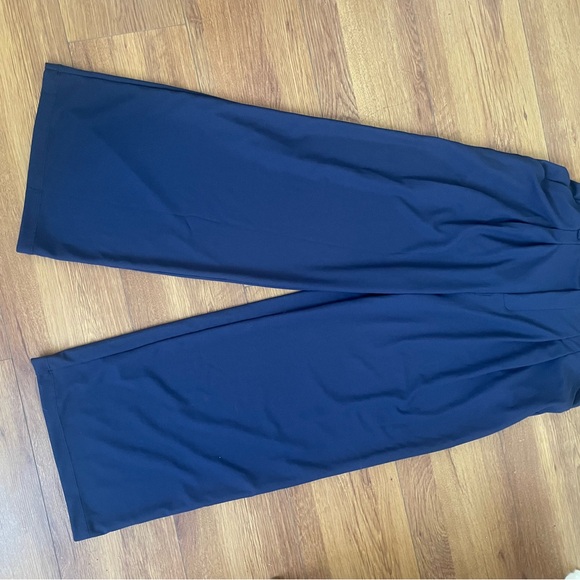 Halara NWT Blue Flex™ High Waisted Side Pocket Wide Leg Waffle Work Pants - Picture 7 of 7